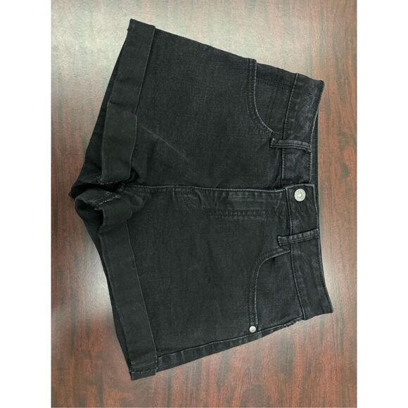 Rewash Black Super High Rise Mom Shorts Size 0/24 - Picture 1 of 7